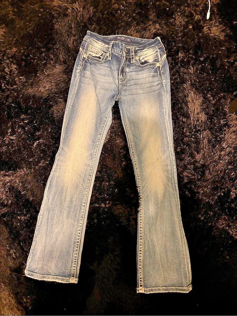 Miss me angel wing bootcut jeans